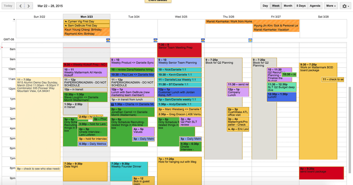 Calendar before Timeboxing